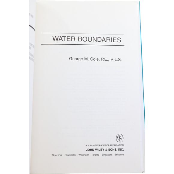 Water Boundaries by George M Cole Hardcover Book - Picture 6 of 9